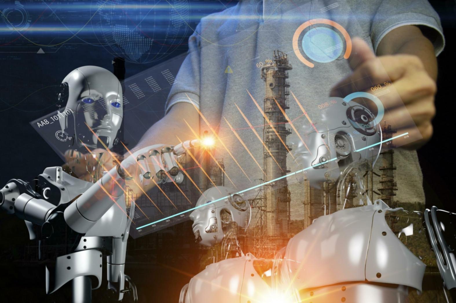 Moderne Technologieumgebung mit digitalen Elementen